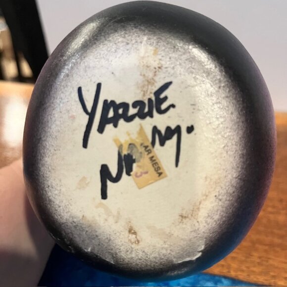 Navajo Native American Purple Wedding Vase Hand Painted Signed - Picture 5 of 6